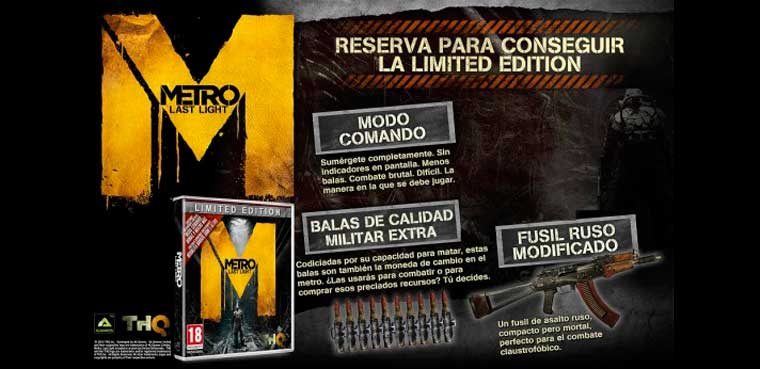Metro: Last Light para PC, PS3 y Xbox 360