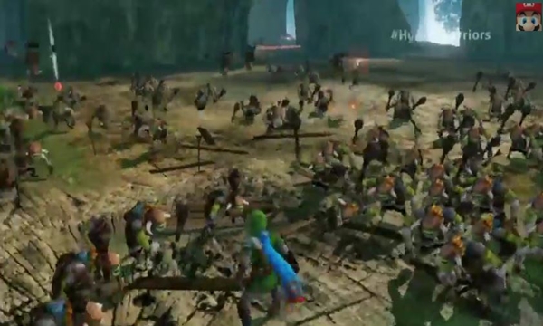 Link luchando contra las masas.