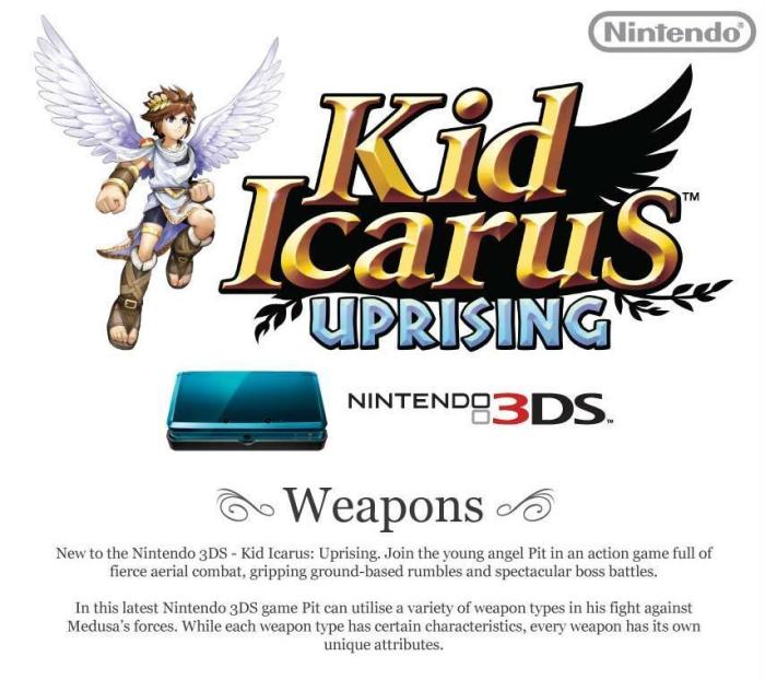 Nintendo nos presenta las armas de 'Kid Icarus: Uprising'