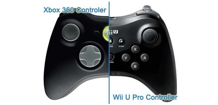 Controladores Xbox 360 y Wii U
