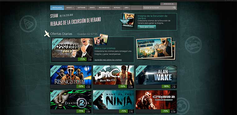 Steam para pc, mac y linux
