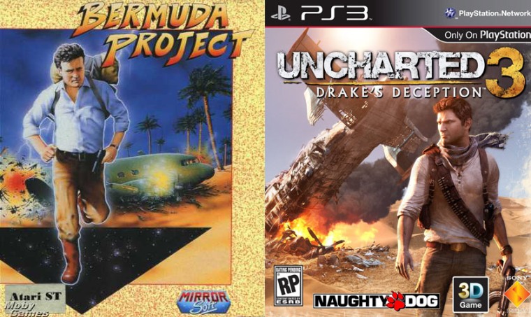 Uncharted 3: La traición de Drake - PS3; Bermuda Project - Atari ST, Amiga